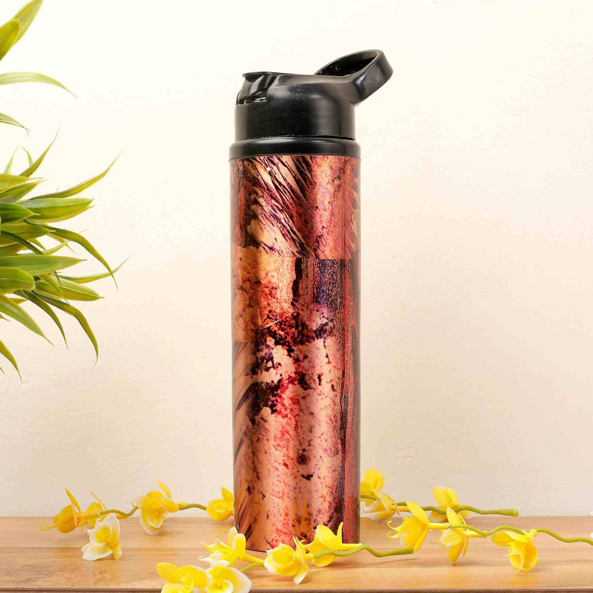 Volcano Print Copper Sipper Bottle