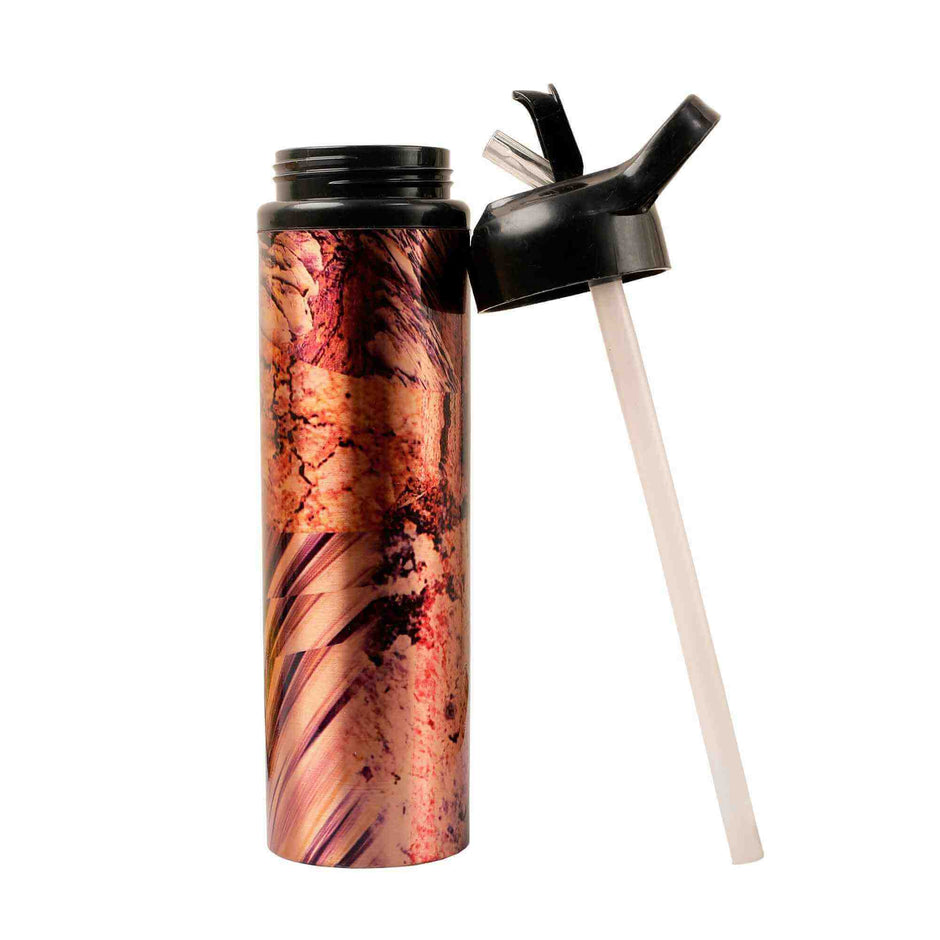 Volcano Print Copper Sipper Bottle
